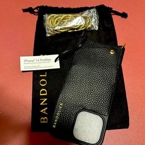 NWT Black Belinda- Bandolier Cross Body case / gold chain - iPhone 14 Pro Max